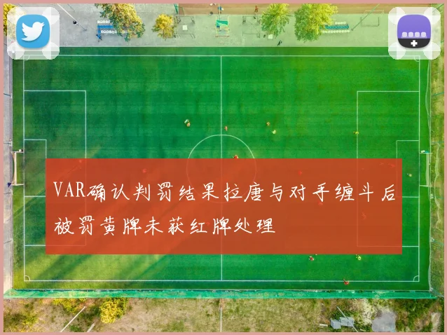 VAR确认判罚结果拉唐与对手缠斗后被罚黄牌未获红牌处理